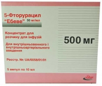 5-фторурацил 500 мг №5