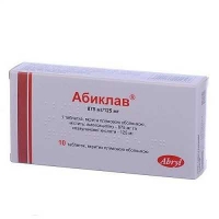 Абиклав 875 мг/125 мг №10 таблетки