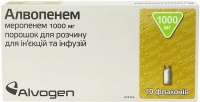 Алвопенем 1000 мг №10 порошок для приготовления раствора для инъекций