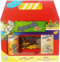 Aquarelle Kids детский подарочный набор Апельсин (зубная паста+шампунь+пазл)