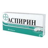 Аспирин 500 мг N20 таблетки