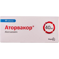 Аторвакор 40 мг N30 таблетки
