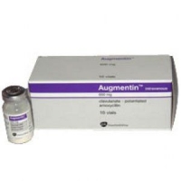 Аугментин 1000 мг/200 мг №10 порошок для приготовления раствора для инъекций