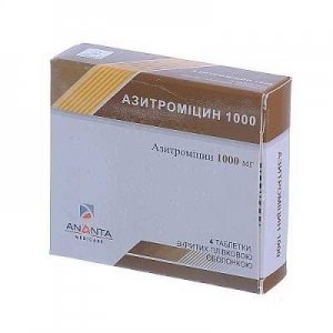 Азитромицин 1000 мг №4 таблетки