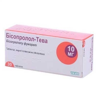 Бисопролол-Тева 10 мг №30 таблетки