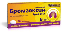 Бромгексин 0.008 №20 таблетки