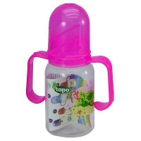 Бутылка T004 &quot;Topo buono&quot; пластик 150мл с силиконовой соской и ручками