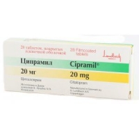 Ципрамил  20 мг №28 таблетки