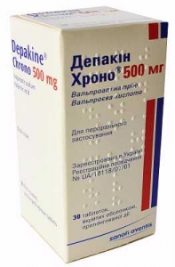 Депакин Хроно 500 мг N30 таблетки