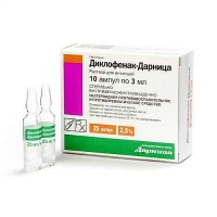 Диклофенак-Дарница  2.5% 3 мл №10 раствор для инъекций