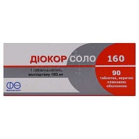 Диокор Соло 160 мг №90 таблетки