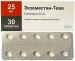 Экземестан-Тева 25 мг N30 таблетки