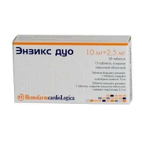 Энзикс дуо 10 мг №30 2,5 мг №15 таблетки