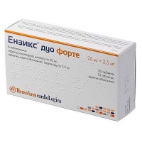 Энзикс дуо форте 20 мг №30 и 2,5 мг №15 таблетки