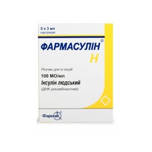 Фармасулин H 100 МЕ/мл 3 мл №5 картриджи