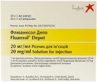 Флюанксол депо 20 мг 1 мл №10 раствор для инъекций