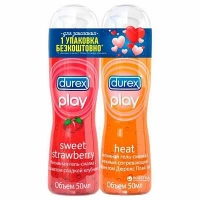 Гель-смазка Дюрекс Play Sweet Strawberry 50мл+Durex Play Heat 50мл