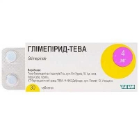 Глимепирид Тева 4 мг №30 таблетки