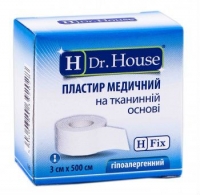 H Dr.House 3х500 лейкопластырь тканевая основа