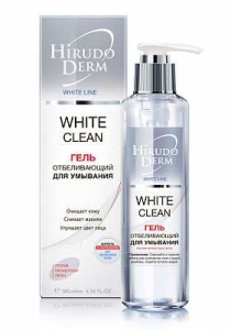 Hirudo Derm, WHITE CLEAN отбеливающий гель для умывания из серии White Line, 180 мл