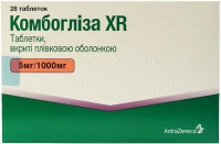 Комбоглиза XR 5 мг/1000 мг №28 таблетки