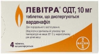 Левитра ОДТ 10 мг №4 таблетки