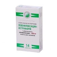 Левофлоксацин-Астрафарм 500 мг №14 таблетки