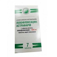 Левофлоксацин-Астрафарм 500 мг №7 таблетки