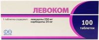 Левоком 250 мг/25 мг №100 таблетки