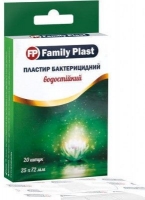 Лейкопластырь FP Family Plast 25х72мм N20 бактерицидный водостойкий прозрачный