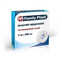 Лейкопластырь FP Family Plast на тканевой основе 1смх500см