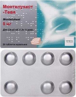 Монтелукаст-ТЕВА 5 мг №28 таблетки