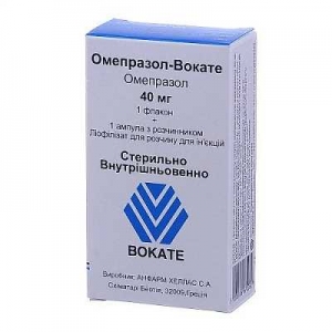 Омепразол-Вокате  40 мг + растворитель 10 мл №1 лиофилизат