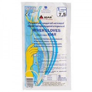 Перчатки хирургические стерильные размер 7.5 RiverGloves