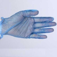 Перчатки смотровые виниловые нестерильные неприпудренные нетекстурированные размер S Medicare голубые