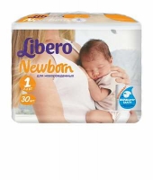 Подгузники Libero Baby Newborn 1 (2-5 кг) 30 шт