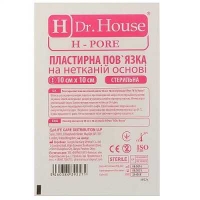 Повязка пластырная H Dr.House 10х10 см нетканная основа стерильная H Pore