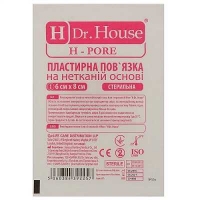 Повязка пластырная H Dr.House 6х8см нетканевая основа стерильная H Pore