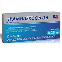 Прамипексол Здоровье Народа 0.25 мг №30 таблетки