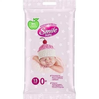 Салфетки влажные Смайл (Smile Baby) №15 антисептик