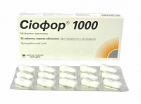 Сиофор 1000 мг №30 таблетки