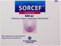 Сорцеф 400 мг N10 таблетки