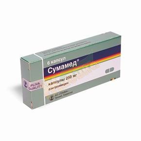 Сумамед 250 мг N6 таблетки