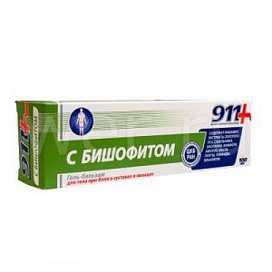 911 С бишофитом гель-бальзам для тела 100 мл