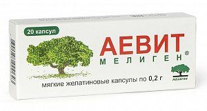 Аевит капсулы 200 мг 20 шт. Мелиген ФП