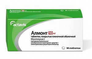Алмонт таблетки покрытые пленочной оболочкой 10 мг 98 шт.