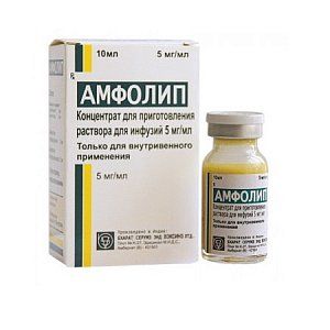 Амфолип концентрат для приготовления раствора для инфузий 5 мг/мл флакон 10 мл