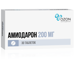 Амиодарон таблетки 200 мг 30 шт. Озон