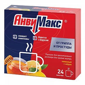 АнвиМакс порошок для раствора для приема внутрь пакетики 24 шт. лимонный с медом