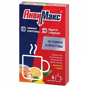 АнвиМакс порошок для раствора для приема внутрь пакетики 6 шт. лимонный с медом